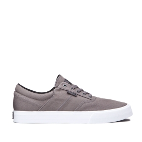 Supra Mens COBALT Grey/white Low Top Shoes | CA-40239